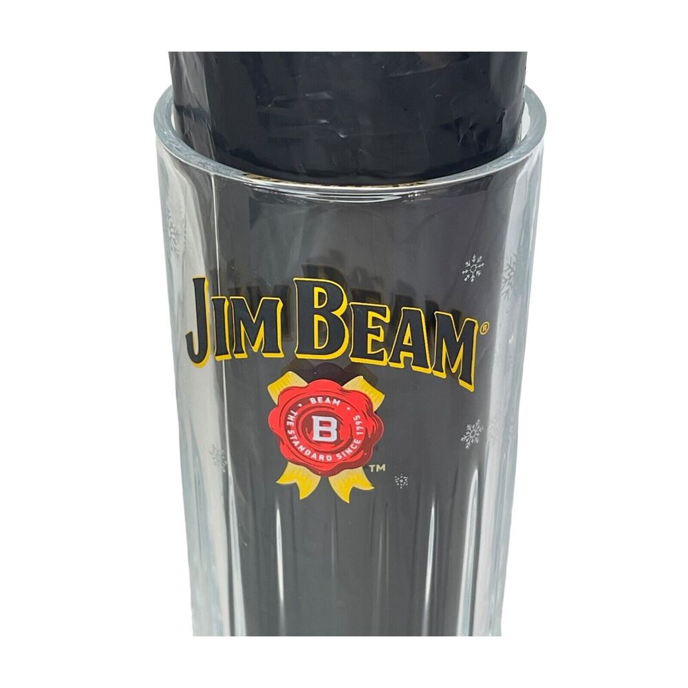 Jim Beam Snowflake Ribbed Highball Glass - Picture 2 of 8